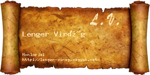 Lenger Virág névjegykártya